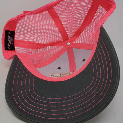 Cap America Trucker Hat Gray Pink One Size Fossil Oregon Mercantile Company Mesh