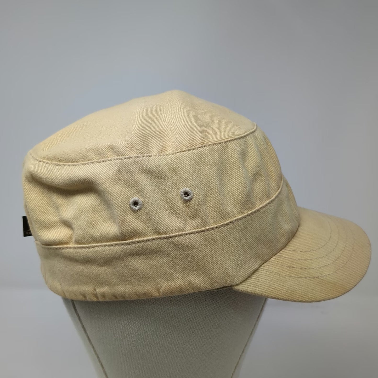 Kangol Baseball Cap Beige Hat M Flexfit Cotton Twill Army Cadet Style Logo