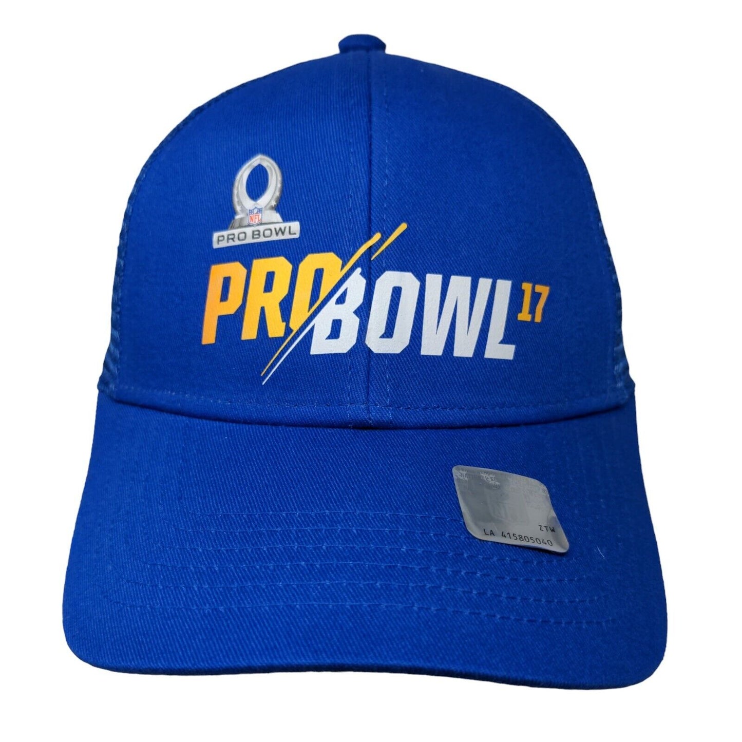 NFL Pro Bowl 17 Strapback Mesh Back Hat Blue Embroidered Logo Adjustable