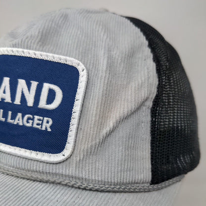 Island Coastal Lager Fitted Trucker Hat Multicolor One Size Mesh Back Rope