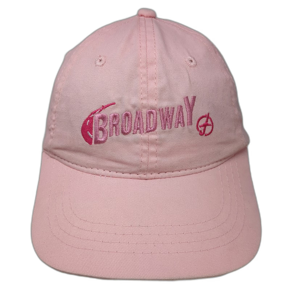 Headliner Broadway Baseball Cap Pink One Size Breast Cancer Awareness Ribbon Hat