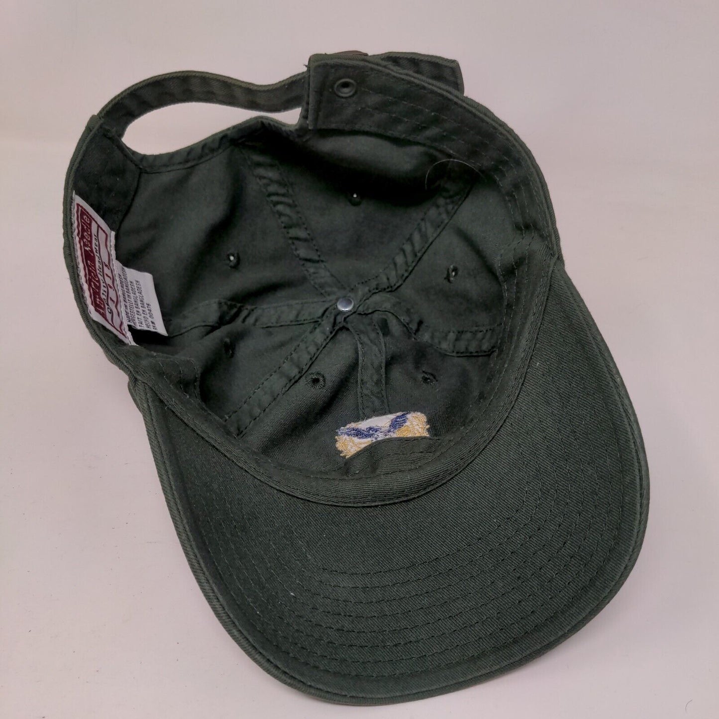 Eagle Slideback Hat Green One Size Solid Embroidered American Needle