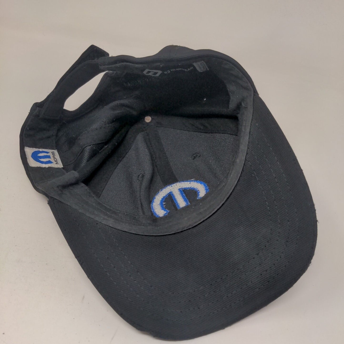 MOPAR Strapback Hat Black One Size Adjustable Embroidered 6 Panel H3 Headwear