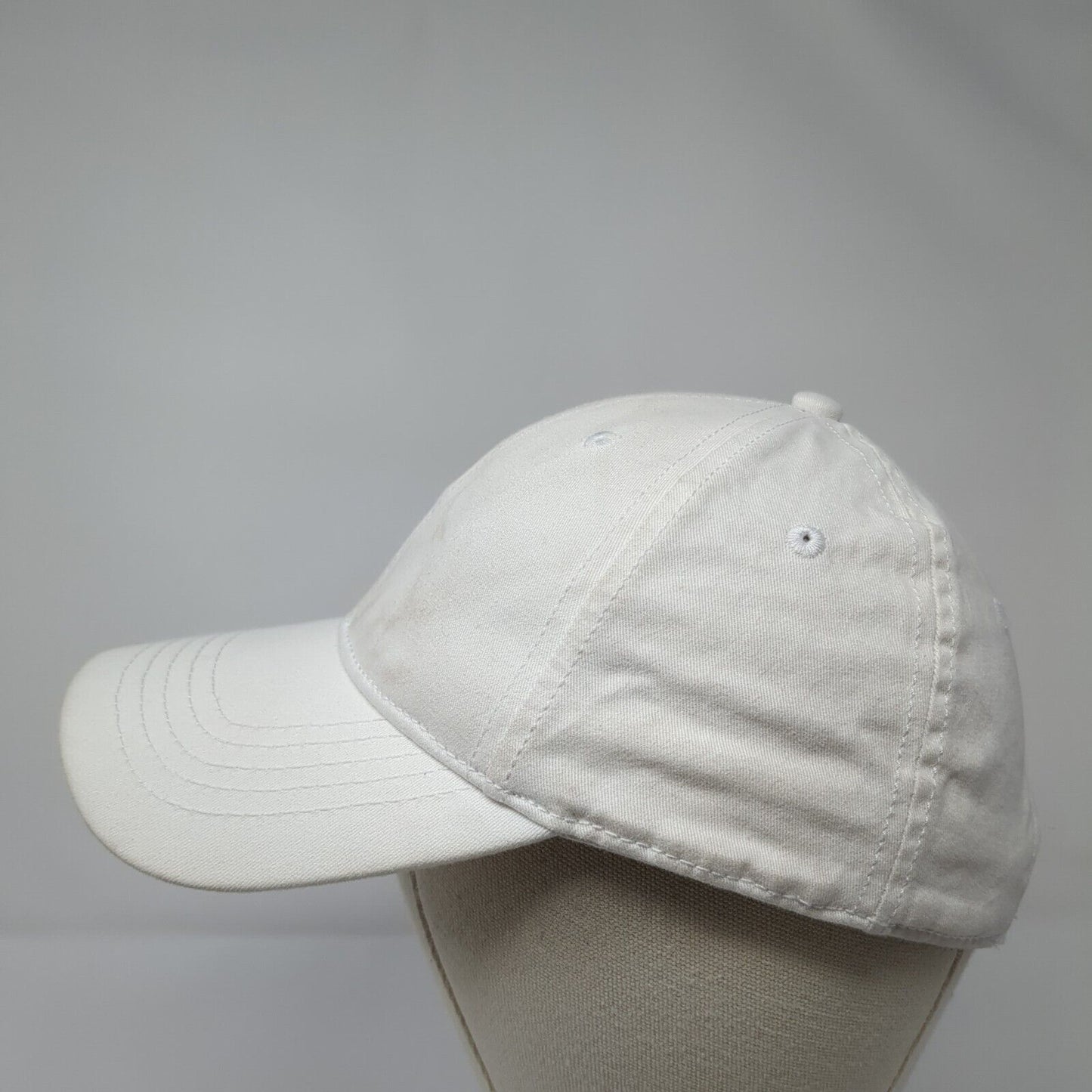 Unbranded Slideback Hat White One Size Adjustable Solid Blank 6 Panel