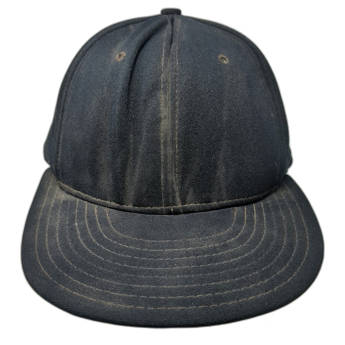AJD Snapback Black L Nylon Double Knit Blank Hat Plain 6 Panel Adjustable Cap