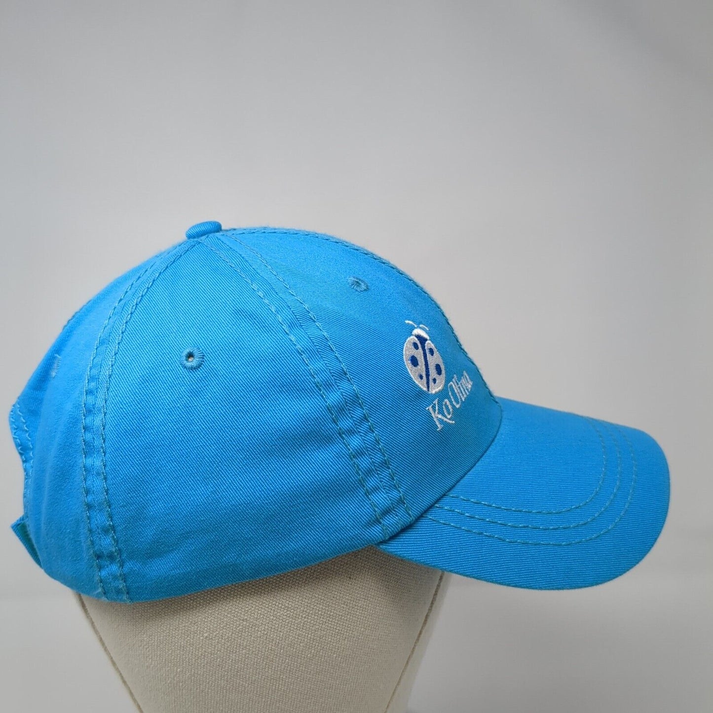 Ko Olina Ladybug Strapback Hat Blue One Size 6 Panel Tropical Trends Dpc