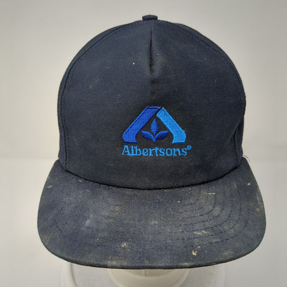 Albertsons Snapback Hat Blue One Size Adjustable Embroidered 6 Panel Cintas