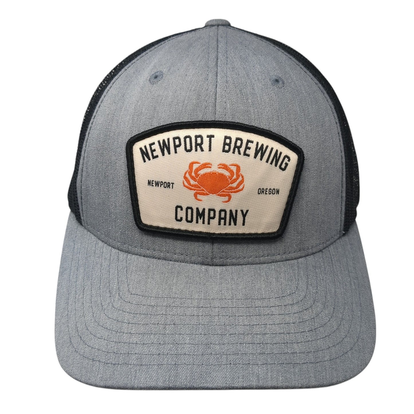 Newport Brewing Company Snapback Trucker Hat Gray One Size Mesh Back