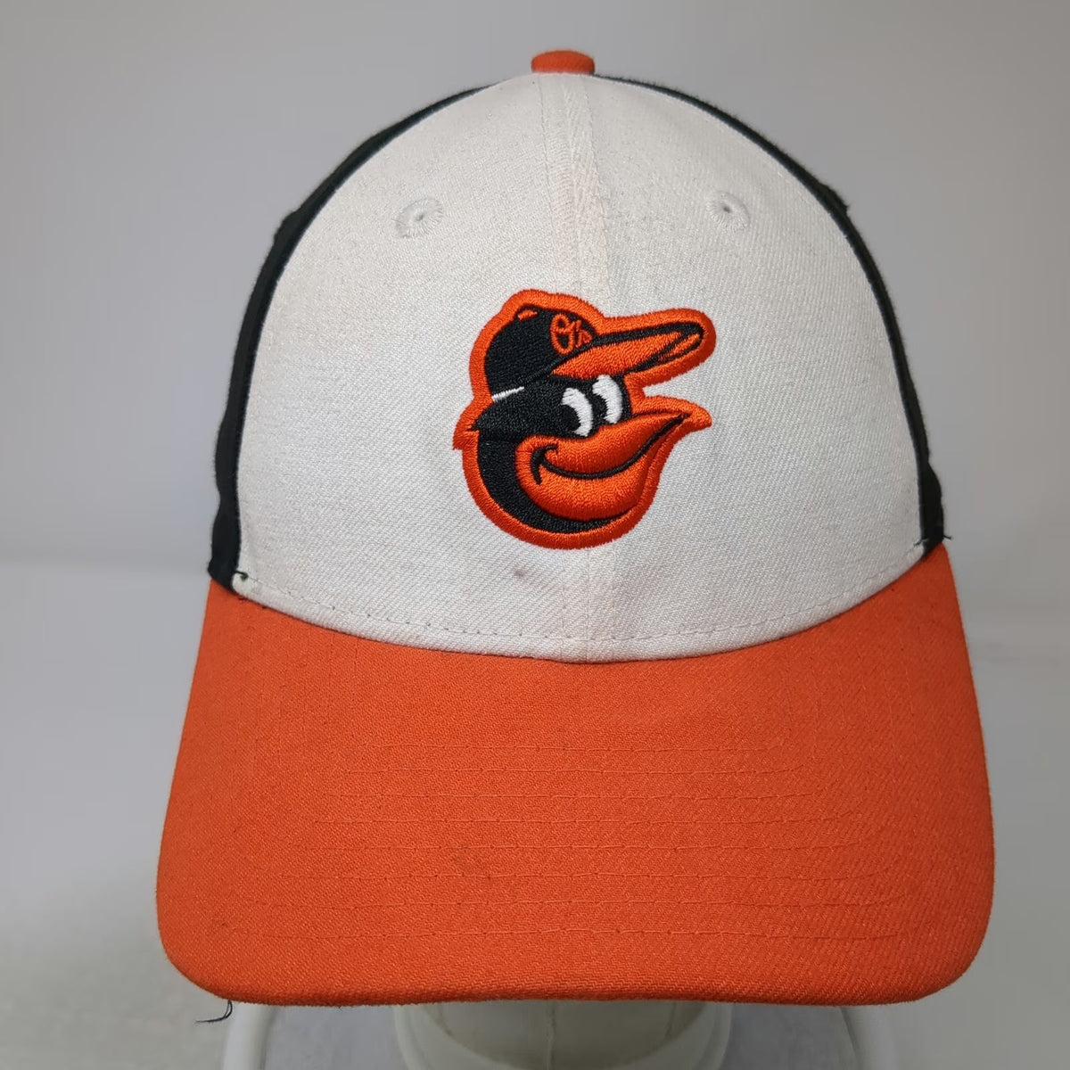 New Era NCAA Baseball Cap Black White OS Baltimore Orioles Bird Logo Hat