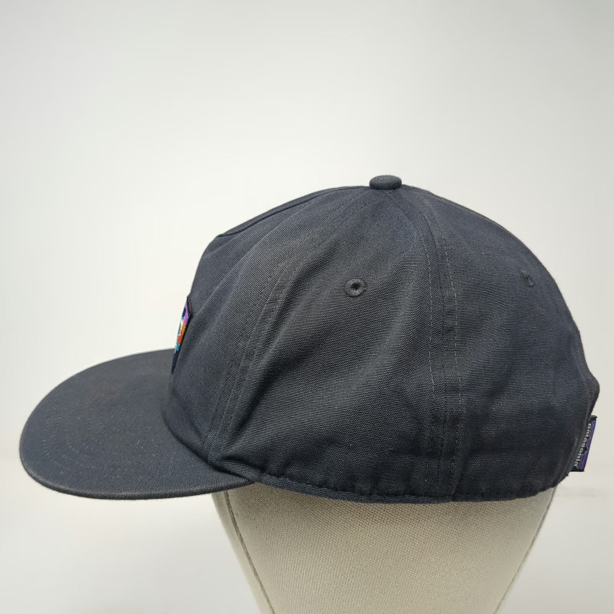 Patagonia 5 Panel Gray Hat One Size Wave Patch Snapback Ocean Sunset Embroidery