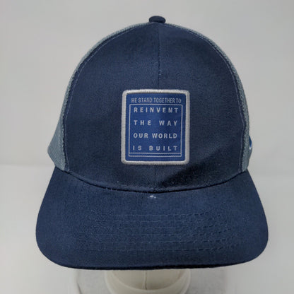 We Stand Together To Reinvent The Way Our World Is Built Trucker Hat Blue OSFA