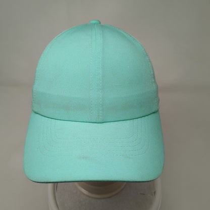 Unbranded Strapback Hat Green One Size Adjustable Perforated Blank