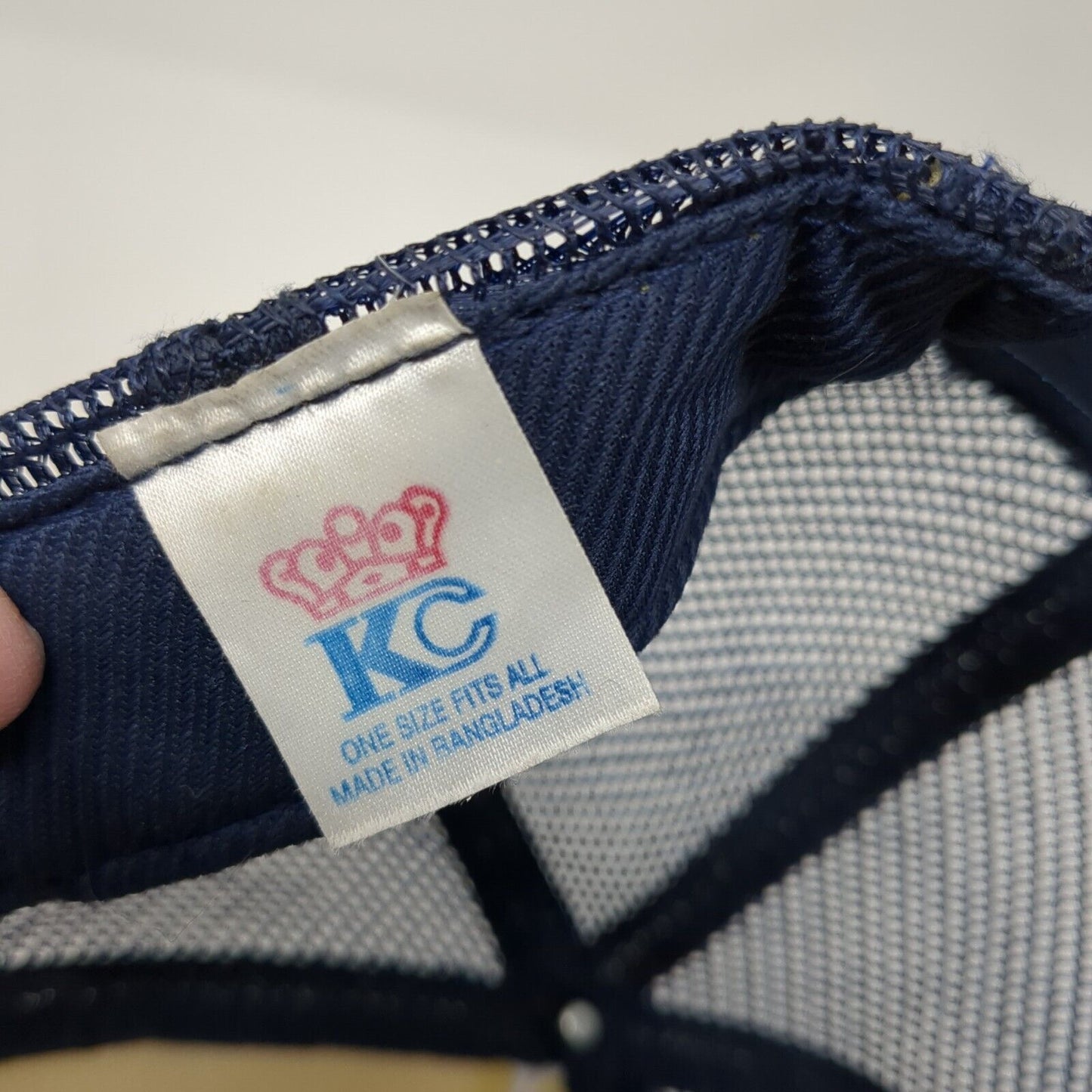 Rusty Duck Charters Snapback Rope Trucker Hat Blue One Size Mesh Back