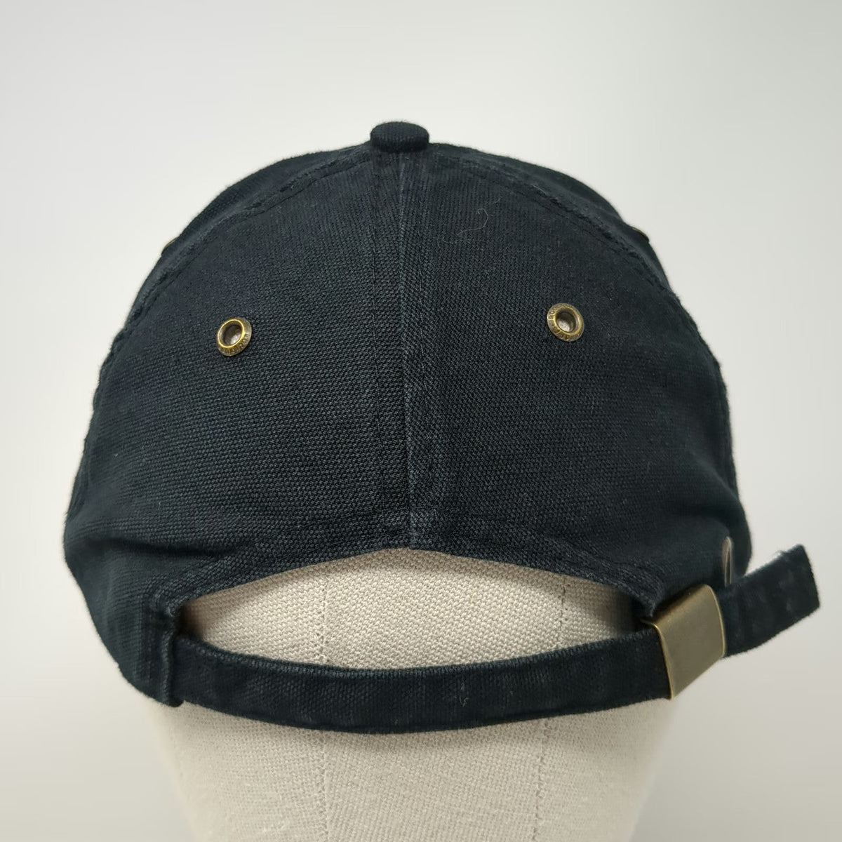 Rockport Baseball Cap Black OSFM Lighthouse Logo Gold Embroidery Slideback Hat