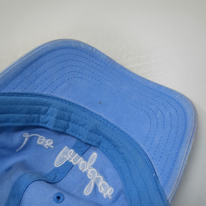 Mighty Fine Baseball Cap Blue One Size Los Angeles Cursive Cotton Slideback Hat