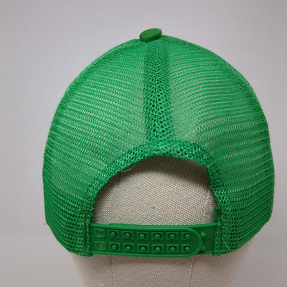 Lucky Snapback Trucker Hat Green One Size Adjustable Embroidered Mesh Back
