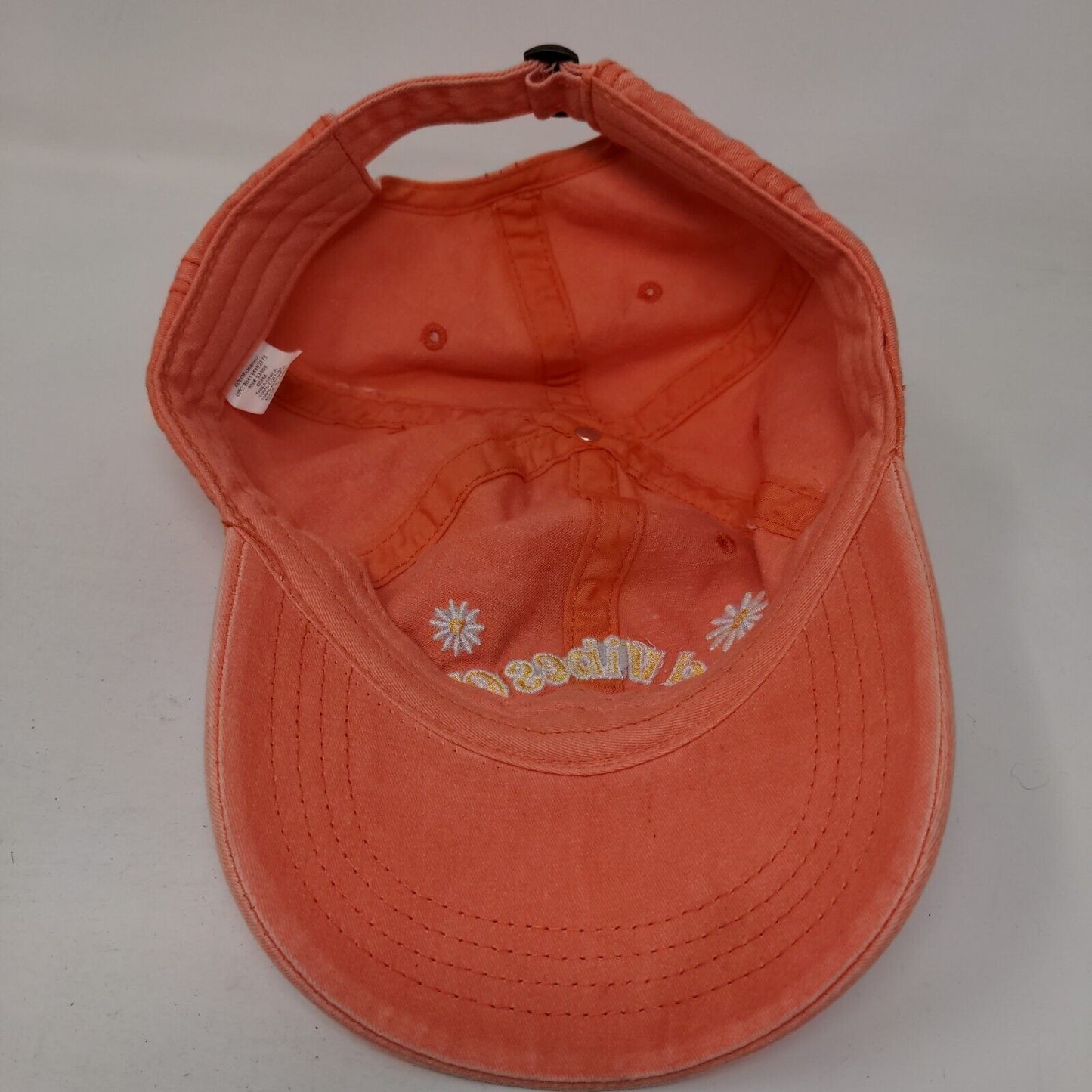 Good Vibes Club Slideback Hat Orange OSFM Embroidered Vent Holes