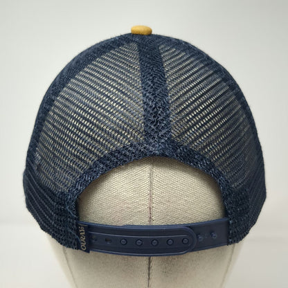 Ouray Trucker Hat Yellow Blue OSFM Okemo Mountain Resort Mesh VT 56 Side Patch