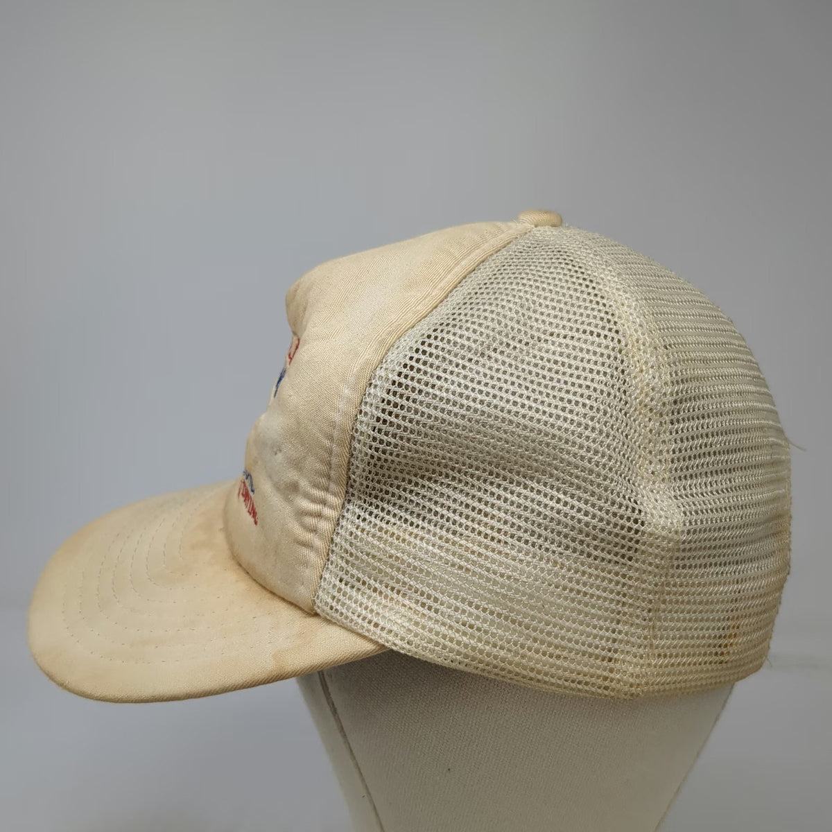 Designer Award Trucker Hat Beige One Size Herold's Nut Farm California Mesh Hat