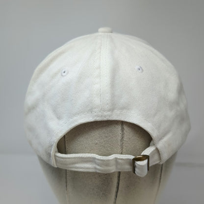 Quake City Caps MGM+ Baseball Cap White One Size Gold Embroidery Slideback Hat