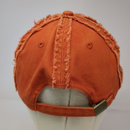 Royal Baseball Cap Orange One Size Distressed Seams Wildwood New Jersey Hat