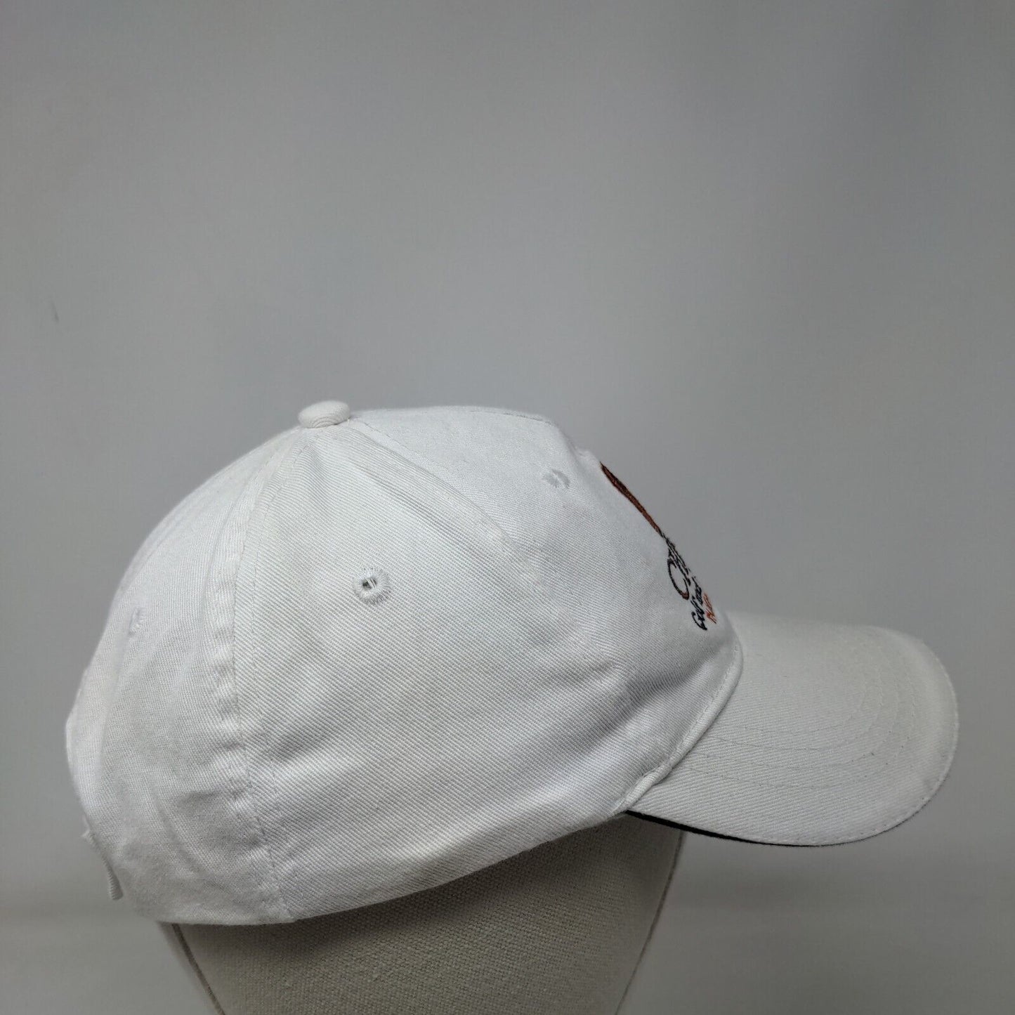 Cheval Golf and Country Club Strapback Hat White One Size Embroidered