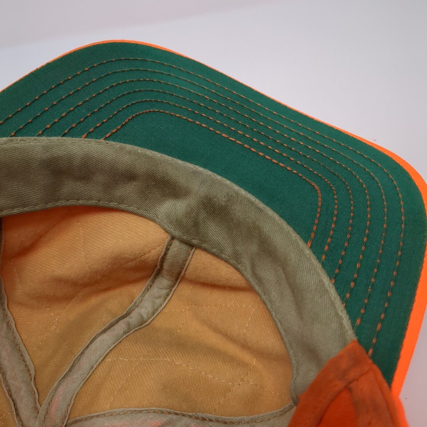 Unbranded Fitted Hat Orange Medium Lightweight 6 Panel Solid Blank