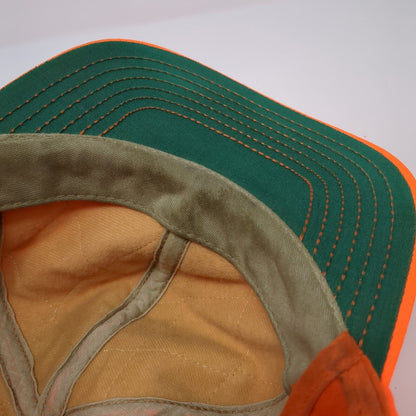 Unbranded Fitted Hat Orange Medium Lightweight 6 Panel Solid Blank