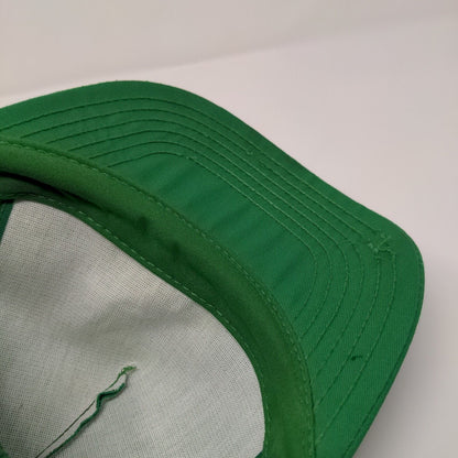 Crown Machinery Snapback Trucker Hat Green OSFA Adjustable Mesh Back
