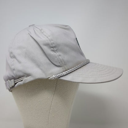 Gray 5 Panel Hat One Size Fish Graphic Rope Slideback Cap Outdoors Fishing Trout