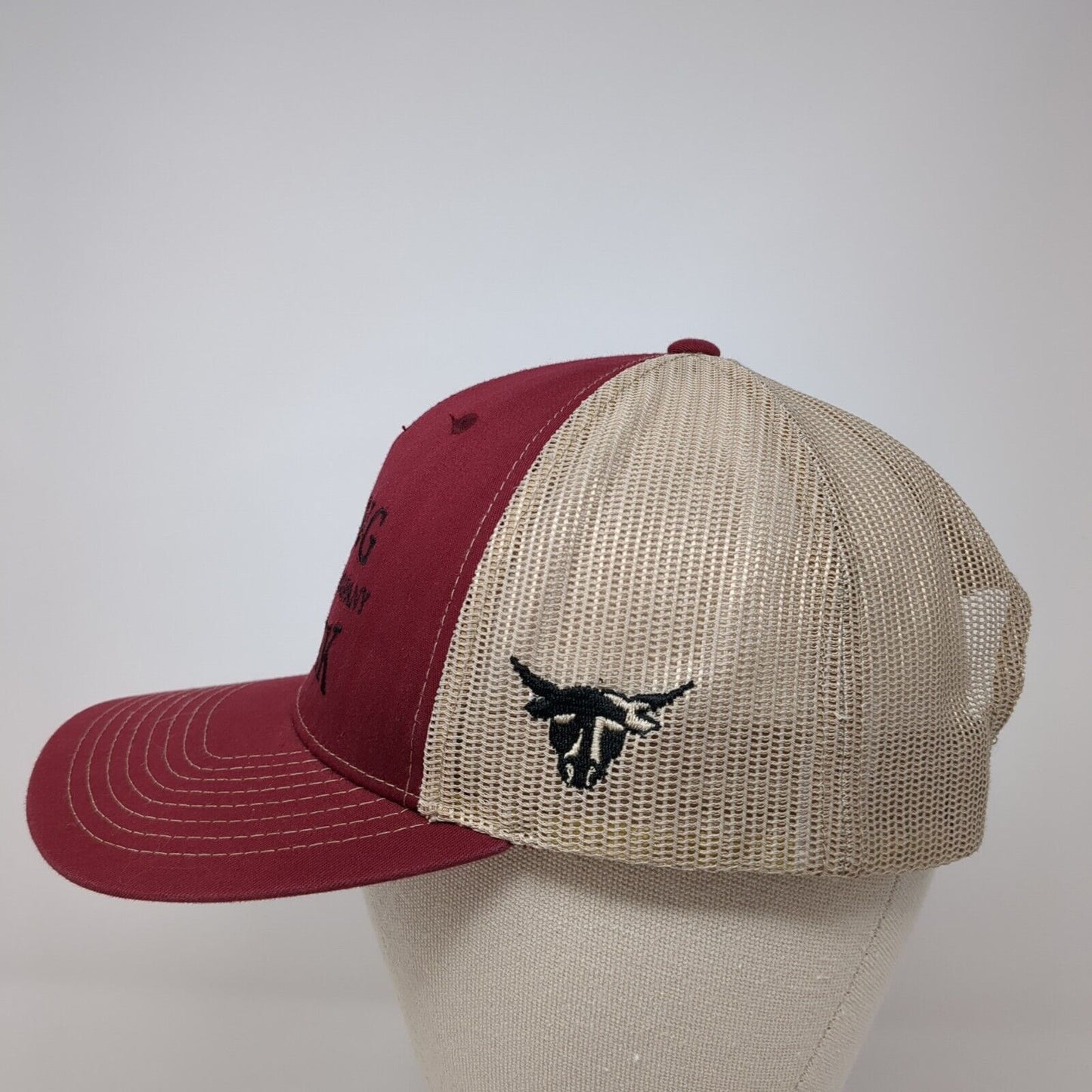 Spring Creek Brewing Company Snapback Trucker Hat Red One Size Mesh Back