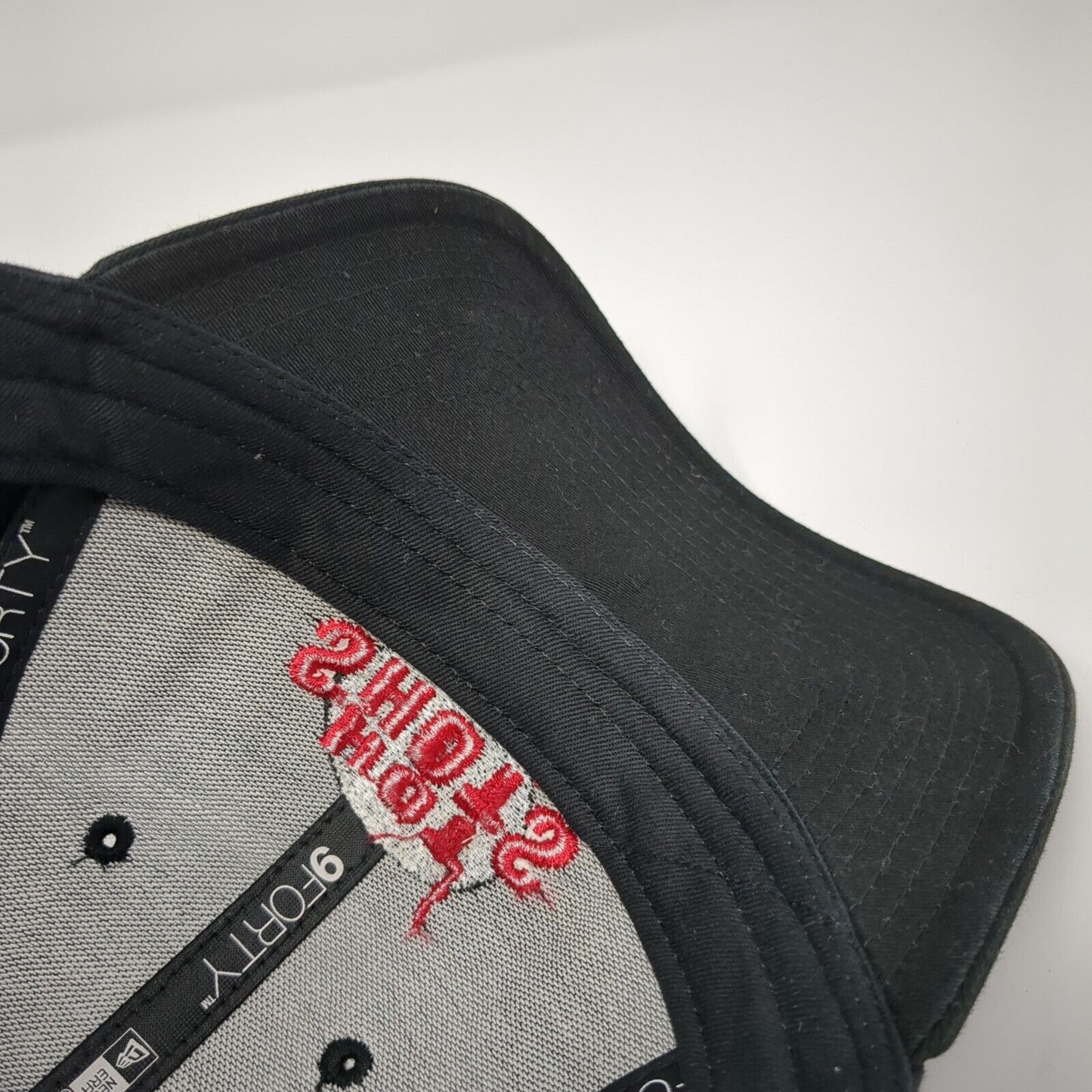 Hot Shots Inc. Strapback Hat Black OS Adjustable Embroidered 9Forty New Era