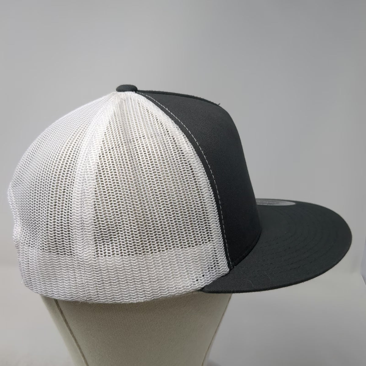 Yupoong Trucker Hat Gray White Yellow One Size Rays for Rare Snapback Mesh Crown
