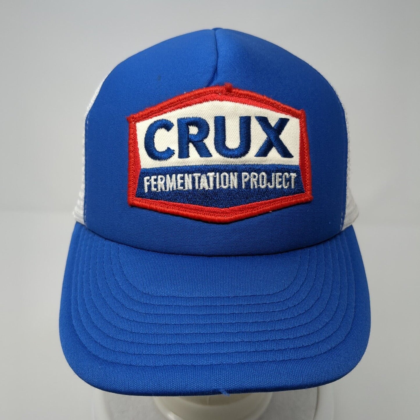 Crux Fermentation Project Snapback Trucker Hat Blue One Size Cobra