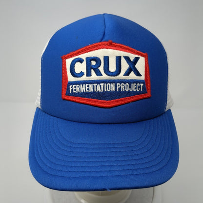 Crux Fermentation Project Snapback Trucker Hat Blue One Size Cobra