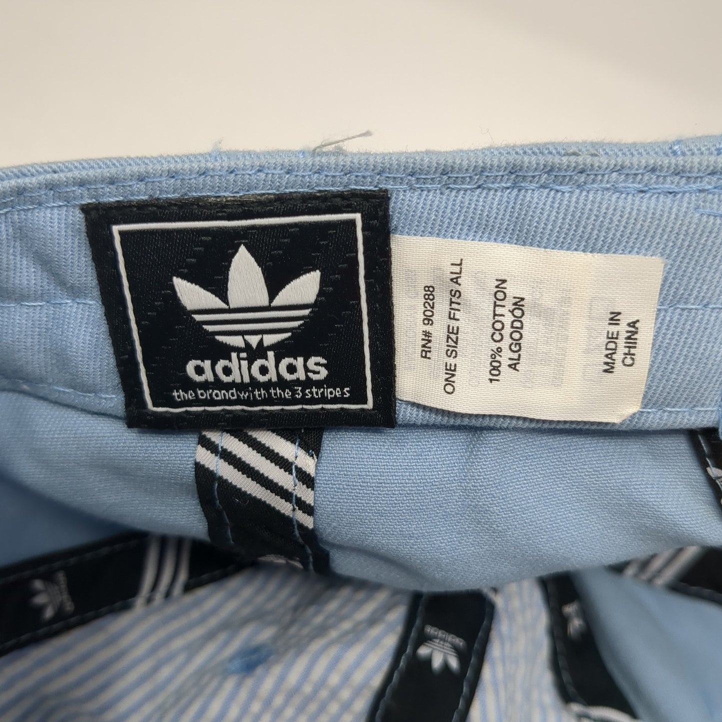 Adidas Trefoil Slideback Hat Blue One Size Embroidered Logo 6 Panel