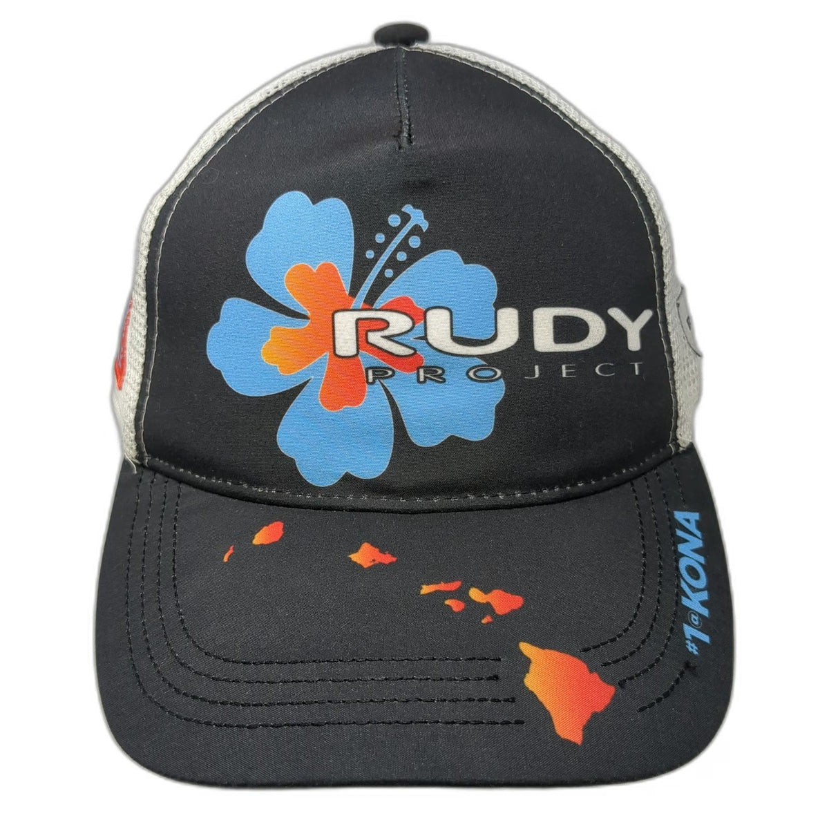 Rudy Project Trucker Hat Black One Size Snapback Hawaii Kona Hibiscus Flower