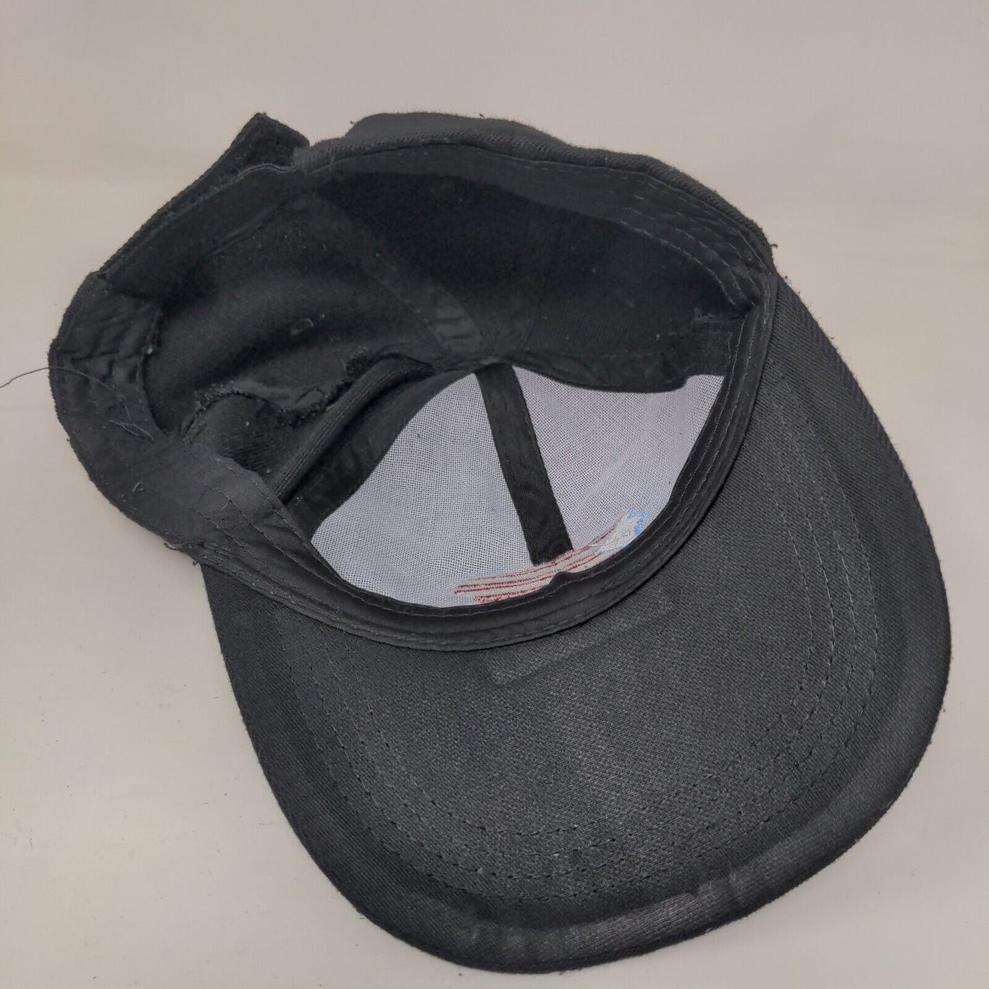 Puertorriqueño Strapback Hat Black One Size Embroidered Vent Holes