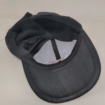 Puertorriqueño Strapback Hat Black One Size Embroidered Vent Holes