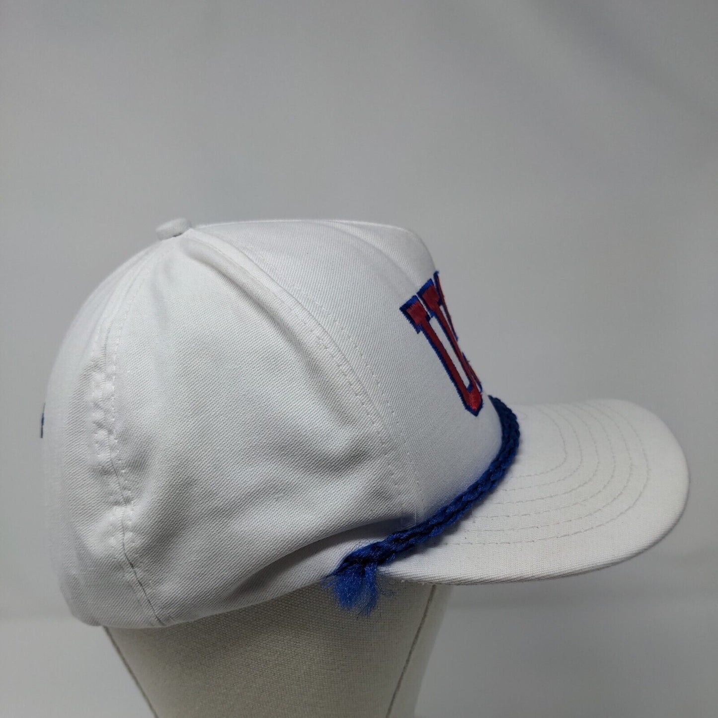 USA Mack Trucks Snapback Hat White OSFA Adjustable Embroidered Rope Novad