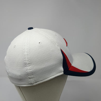 New England Patriots NFL New Era Cap White Size M 39THIRTY Stretch Fit Blue