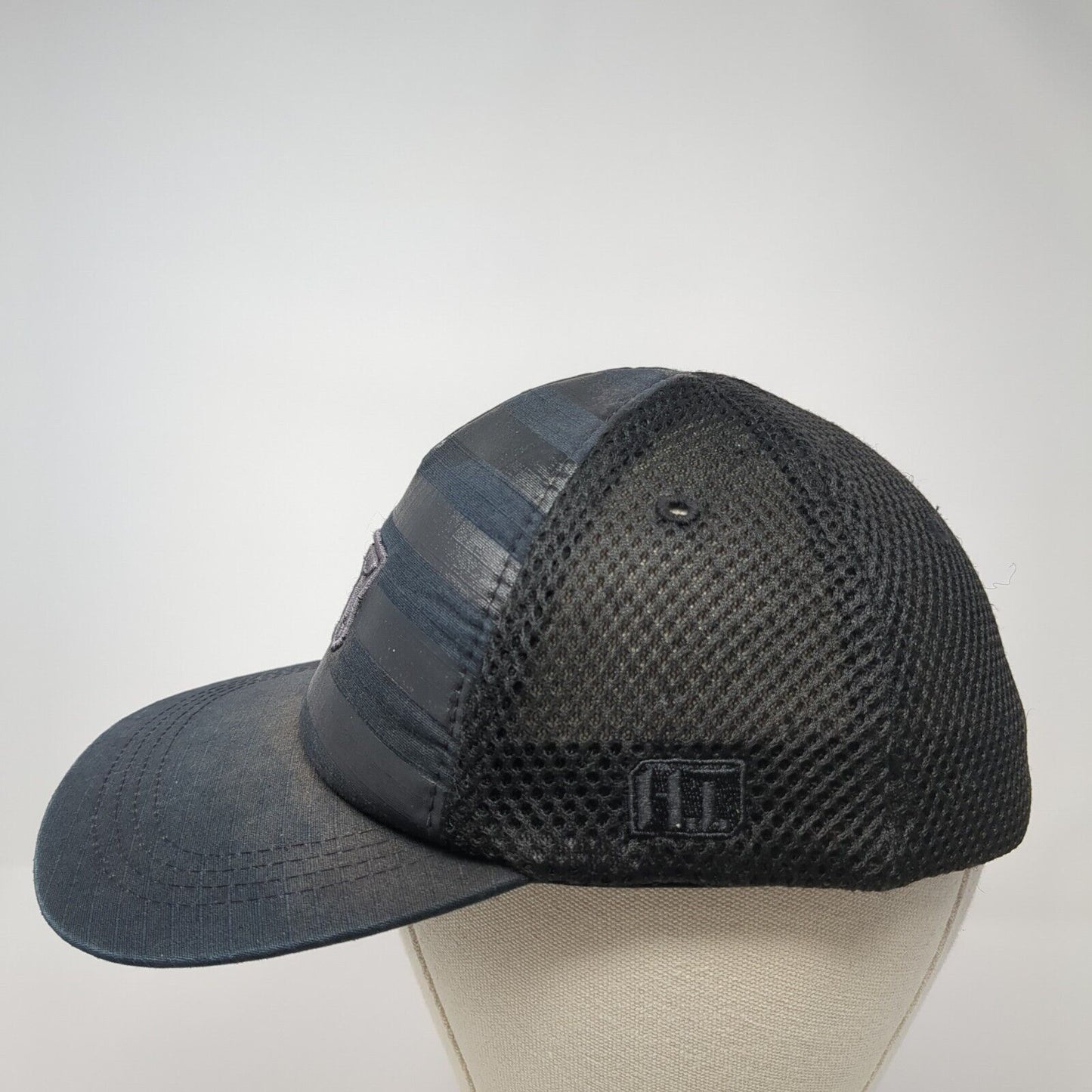 HT Highland Tactical Fitted Baseball Cap Black One Size Patriotic Mesh Back