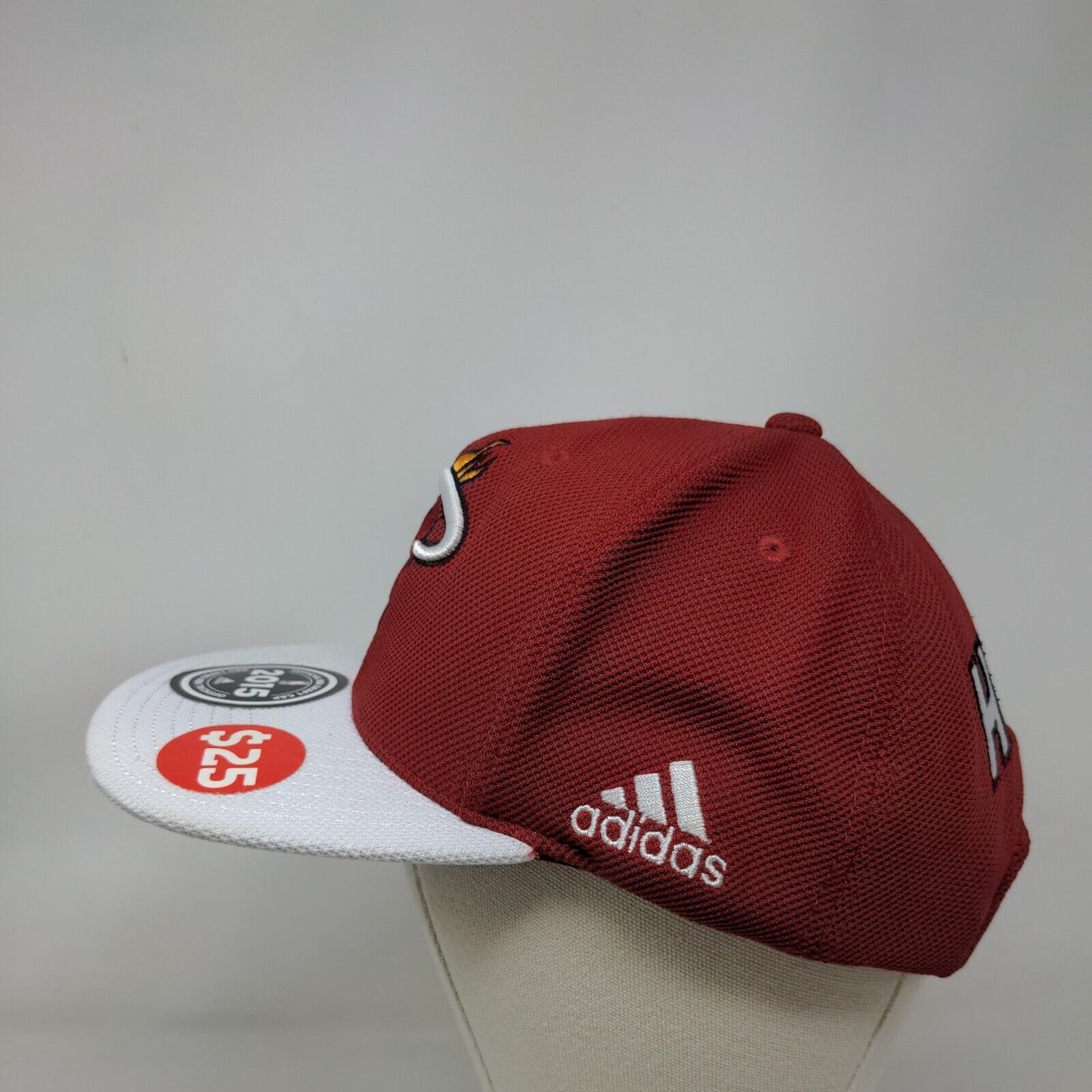 Adidas NBA Snapback Hat Red OSFA Embroidered Miami Heat Adjustable