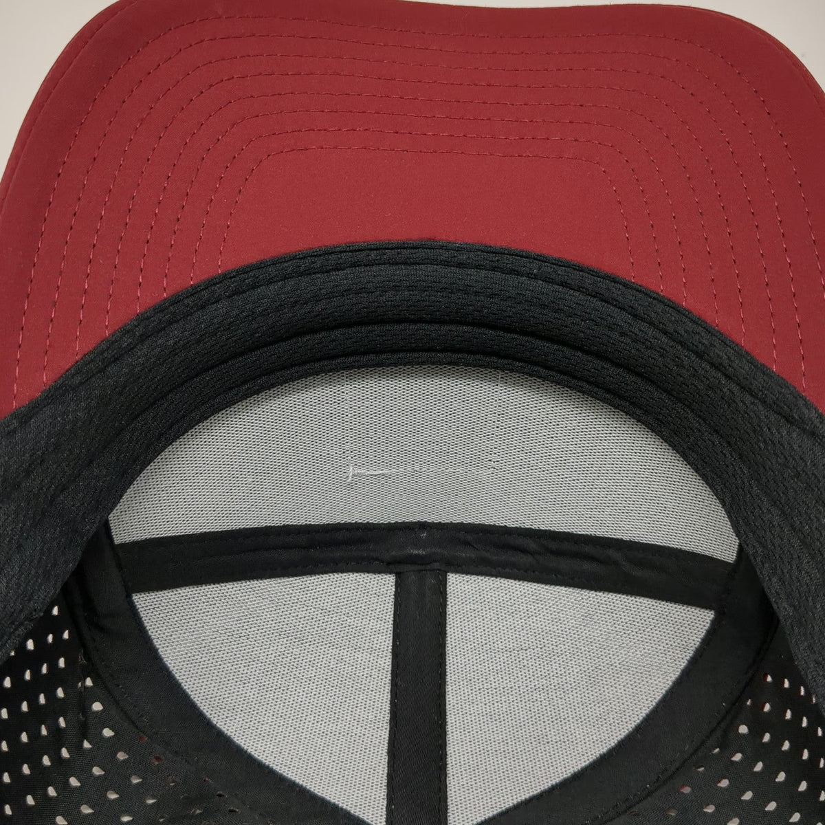 Six Trucker Hat Red One Size Rope Performance Laser Cut Snapback Thirst Project