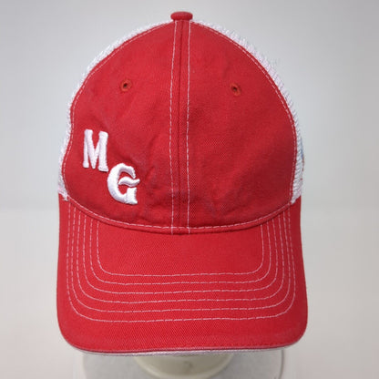 MG Boise ID Strapback Trucker Hat Red OS Adjustable Mesh Back Buck's Athletic