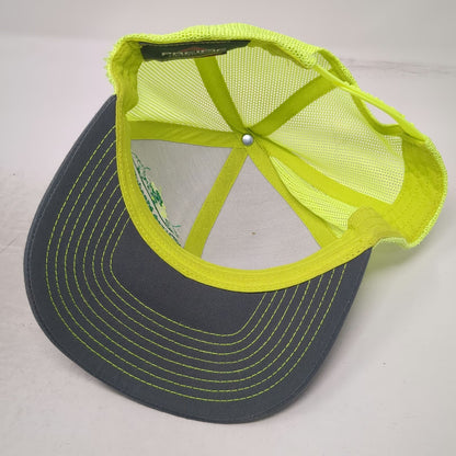 Pacific Headwear Trucker Hat Gray One Size Green Meadows Landscaping Mesh Logo