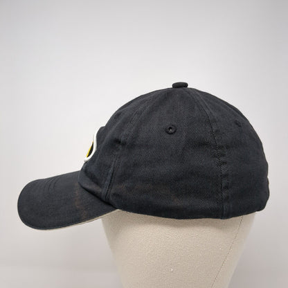 Cobra Fitted Hat Black One Size Adjustable Embroidered Vented Holes 6 Panel