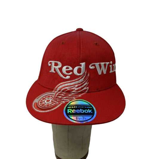 Detroid Red Wings NHL Hat Cap Reebok 210 Fitted 6 7/8 - 7 1/4 Embroidered