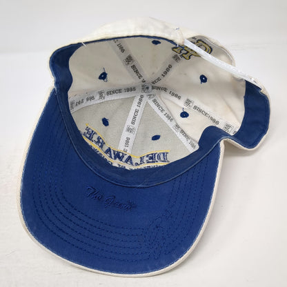 Delaware Fightin Hens NCAA The Game Snapback Hat White Blue Yellow One Size Logo