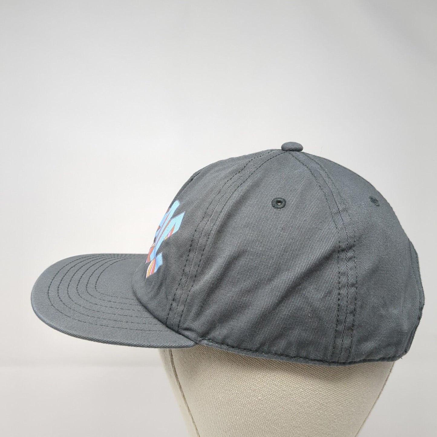 ACDC Snapback Hat Gray One Size Adjustable Vented Holes 6 Panel Cotton